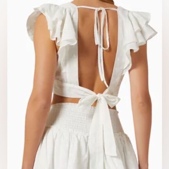 Minkpink Revolve Whitewash Crop Top & Mini Skirt Size Large NWT - Picture 14 of 16